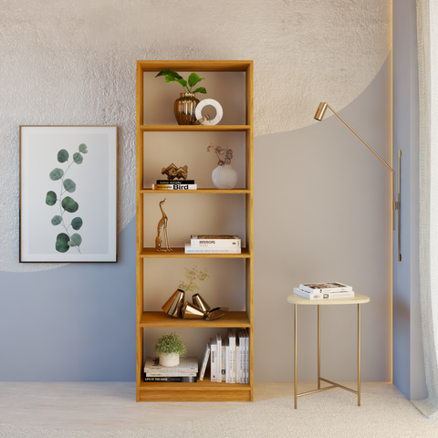 Estante Livreiro Multiuso Eliana com 5 Nichos:freijó