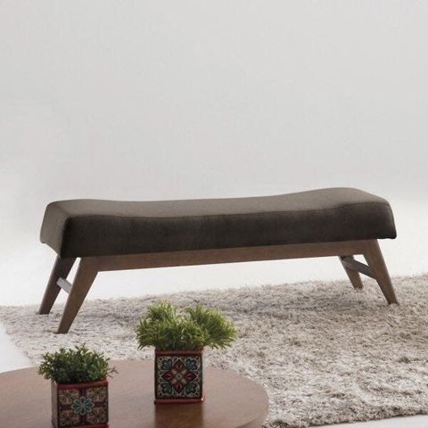 Puff Para Quarto 100Cm Veludo Imbuia Requadro Horus Marrom