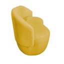 Ver imagem 4 de Namoradeira Decorativa Beatriz Orgânica Couro Amarelo