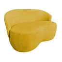 Ver imagem 3 de Namoradeira Decorativa Beatriz Orgânica Couro Amarelo