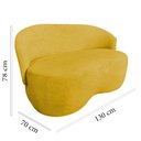 Ver imagem 7 de Namoradeira Decorativa Beatriz Orgânica Couro Amarelo