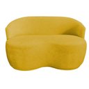 Ver imagem 2 de Namoradeira Decorativa Beatriz Orgânica Couro Amarelo