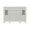 Ver imagem 7 de Cômoda Infantil 125cm 2 Portas com Vidro e 4 Gavetas Ternura Multimóveis Mp4480 Branco/off White