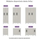 Ver imagem 6 de Cômoda Infantil 125cm 2 Portas com Vidro e 4 Gavetas Ternura Multimóveis Mp4480 Branco/off White
