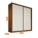 Ver imagem 3 de Guarda Roupa Mali 2 Portas de Correr 100 MDF - Móveis Europa