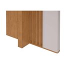 Ver imagem 6 de Mesa de Sala Jantar Astrid + Tampo Madeirado Vidro 160x80cm Amendoa/off White - Lopas