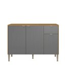 Ver imagem 2 de Balcão de Cozinha 120 Cm Soul 3 Portas 1 Gaveta Freijó/gris - Kits Paraná