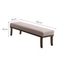 Ver imagem 3 de Puff Para Quarto 100Cm Linho Imbuia Theo 
