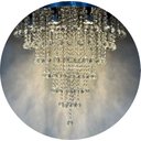 Ver imagem 1 de Lustre de Cristal para Quarto Base de Inox 60cm de Diâmetro:bivolt