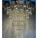 Ver imagem 4 de Lustre de Cristal para Quarto Base de Inox 60cm de Diâmetro:bivolt