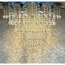 Ver imagem 3 de Lustre de Cristal para Quarto Base de Inox 60cm de Diâmetro:bivolt