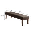 Ver imagem 3 de Puff para Quarto 100cm Veludo Imbuia Theo