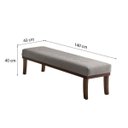 Ver imagem 3 de Puff para Quarto 140cm Linho Imbuia Theo