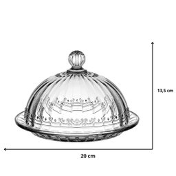 Queijeira com Tampa em Vidro 20cm Paris Decoração Café da Manhã Mesa Posta - 2