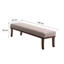 Ver imagem 3 de Puff para Quarto 140cm Linho Imbuia Theo