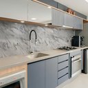 Ver imagem 6 de Papel de Parede Adesivo Cozinha Alta Temperatura Marmore Carrarinha 500x60cm