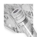 Ver imagem 1 de Papel de Parede Adesivo Cozinha Alta Temperatura Marmore Carrarinha 500x60cm