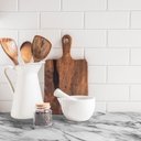 Ver imagem 3 de Papel de Parede Adesivo Cozinha Alta Temperatura Marmore Carrarinha 500x60cm