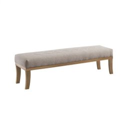 Puff para Quarto 140cm Linho Pés Natural Theo  - 2