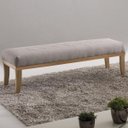 Ver imagem 1 de Puff para Quarto 140cm Linho Pés Natural Theo 