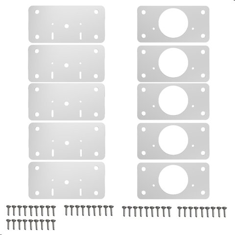 10 Placas Reparo para Dobradiças de Porta Armário 26mm F.rtg