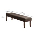 Ver imagem 3 de Puff para Quarto 140cm Veludo Imbuia Theo