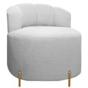Ver imagem 3 de Kit 2 Cadeiras Decorativas Orgânica Grecia Bouclê Cinza com Pés em Metal Sofa Store