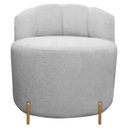 Ver imagem 4 de Kit 2 Cadeiras Decorativas Orgânica Grecia Bouclê Cinza com Pés em Metal Sofa Store