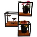 Ver imagem 1 de Prateleira Floreira Multiuso de Parede Geometrica 3 Nichos