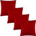 Ver imagem 4 de Kit Poltrona Giovana Giratória Cromado, Puff Capitonê Luxo e Almofadas em Sued Premium:vermelho