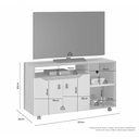 Ver imagem 2 de Rack Apolo para TV até 49 Polegadas 121cm MDP com 3 Nichos Cinamomo Off White