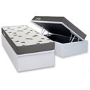 Ver imagem 1 de Cama Box Baú Solteiro: Colchão Espuma D33 Ortobom Light Saúde + Base Crc Courano White (88x188)