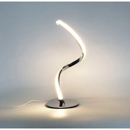 Luminária de Mesa / Abajur Moderno Slim Perfil Led Integrado Curvo 45cm - Dourado - 2
