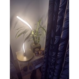 Luminária de Mesa / Abajur Moderno Slim Perfil Led Integrado Curvo 45cm - Dourado - 6