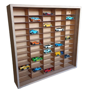 Expositor para 60 Carrinhos Escala 1:64 Mdf Cru com 2 Portas