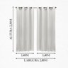 Cortina Blackout 80% - 280cm de Largura x 230cm de Altura Leila Magazine Cortina Para Sala Cinza - 4
