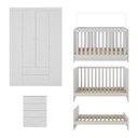 Ver mais imagens de Quarto de Bebê Completo Berço Americano 3 em 1 Colchão Encanto Multimóveis Mp4601 Branco