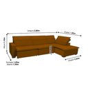 Ver imagem 4 de Sofá Istambul 3.80x1.90m Retrátil e Reclinável com Chaise - Terra