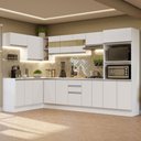 Ver imagem 1 de Armário de Cozinha Completa de Canto 100% Mdf 447cm Frentes Branco Smart Madesa 02