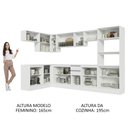 Ver imagem 6 de Armário de Cozinha Completa de Canto 100% Mdf 447cm Frentes Branco Smart Madesa 02