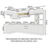 Armário de Cozinha Completa de Canto 100% Mdf 447cm Frentes Branco Smart Madesa 02 - 4