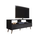 Ver imagem 1 de Rack para Sala Bancada de Tv 55 Pol 136cm Pés Retrô Billy Preto M12 - D'rossi