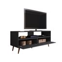 Ver imagem 3 de Rack para Sala Bancada de Tv 55 Pol 136cm Pés Retrô Billy Preto M12 - D'rossi