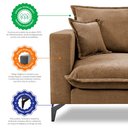 Ver imagem 5 de Sofá 2 Lugares Modular Boma 1,70m Boucle Caramelo Sofá Inbox