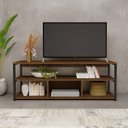 Ver imagem 2 de Estante Rack Sala Tv 50 Polegadas Imbuia Com Preto