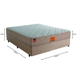 Cama Box com Colchão Casal Molas Pocket Black Tie Extra Firme Fortezza 138x188 - 2
