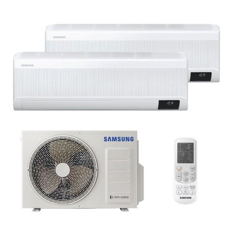 Ar Condicionado Bi Split Samsung 18.000 BTUS 2X Hi Wall 7.000 + 9.000 Quente e Frio 220V