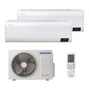 Ver imagem 1 de Ar Condicionado Bi Split Samsung 18.000 BTUS 2X Hi Wall 7.000 + 9.000 Quente e Frio 220V