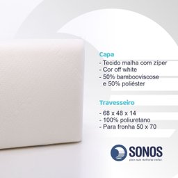 Travesseiro Sonos Visco Bamboo Alto 14cm de Altura - 7