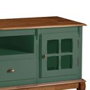 Ver imagem 3 de Rack para Sala Pés Luis Xv 2 Portas 1 Gaveta e Nicho Hannover 60811 Linz Móveis - Verde Musgo/imbuia